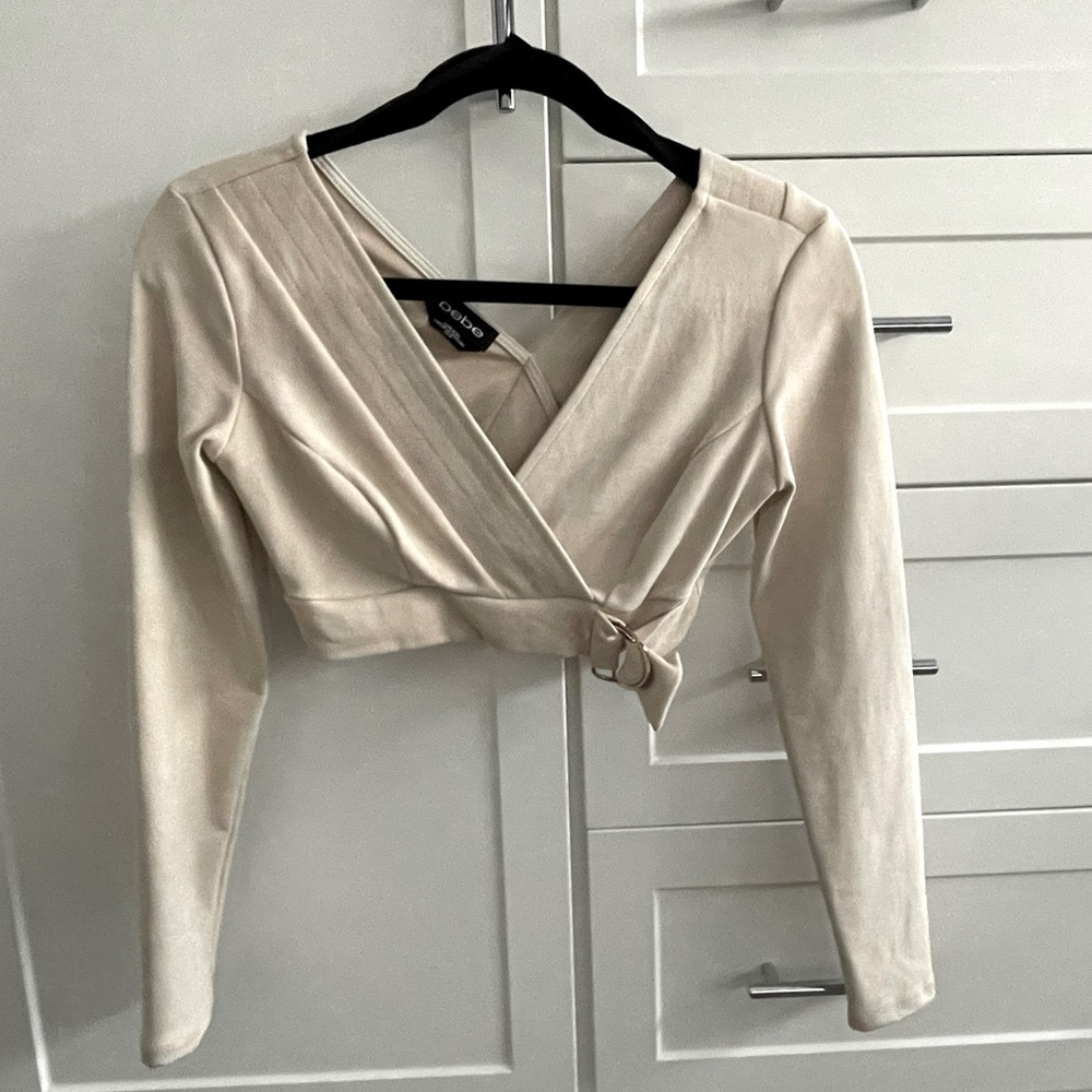 Bebe Ultrasuede Crop Top